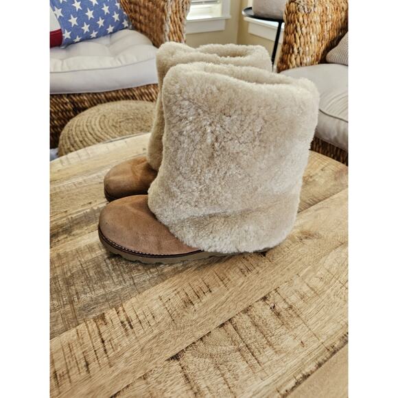 UGG Shoes - Ugg Maylin 3220 Chestnut Suede Shearling Boots Women's US Size 7 Y2K Preppy
